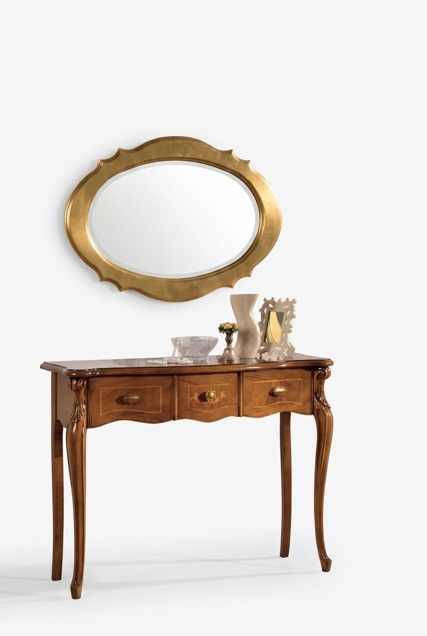 Brown Console Table Bedroom Furniture Wood Luxury Design
