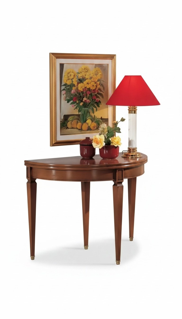 Brown console table solid wood furniture design luxury living room