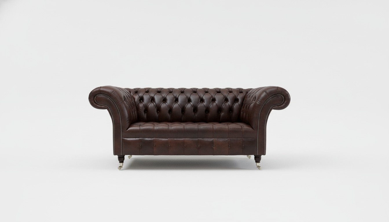 Brown designer sofa couch upholstery XXL 2 seater big sofas couches textile leather
