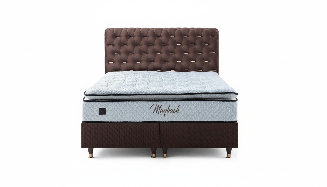 Braunes Doppelbett Designer Rechteckiges Luxuriöses Schlafzimmer Bett
