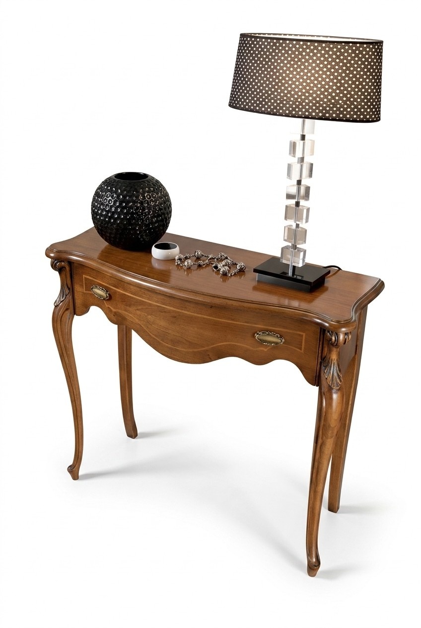 Brown Luxury Console Table Drawer Wooden Furniture Bedroom Design New