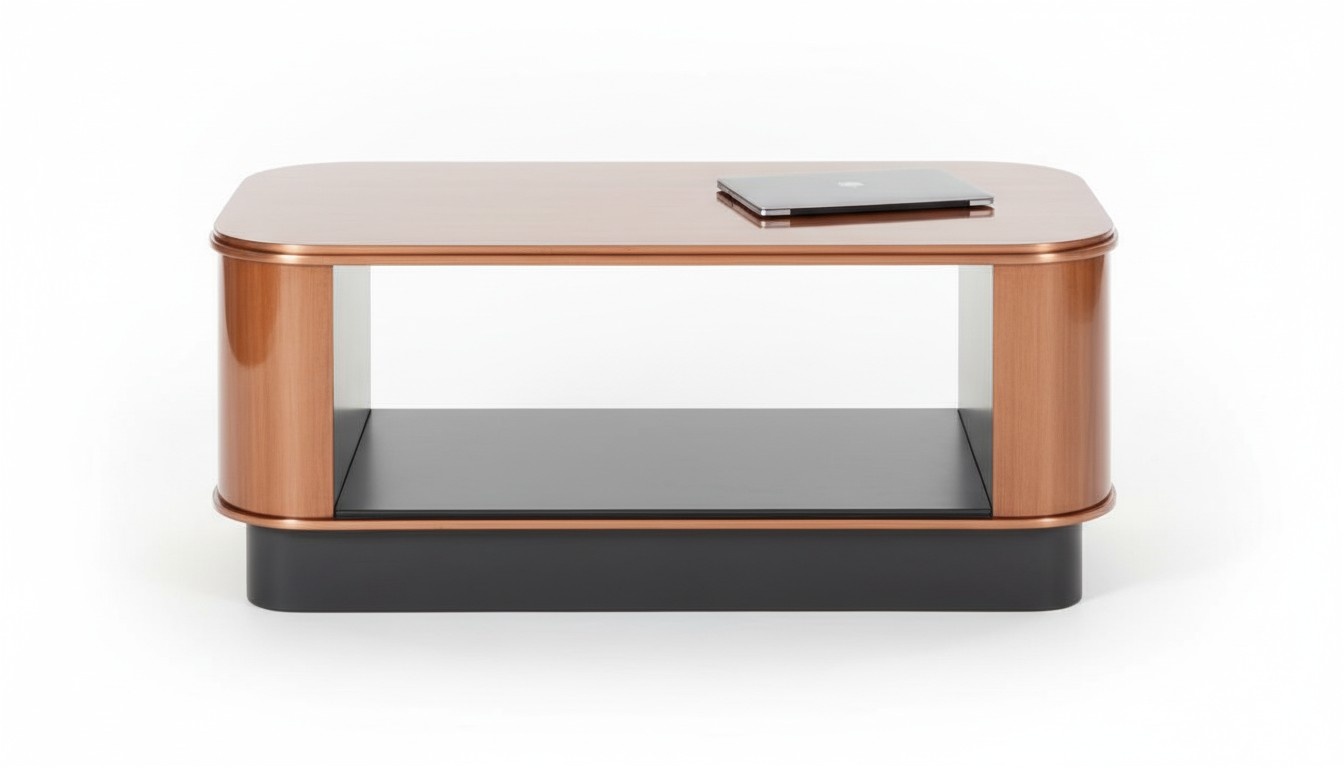 Brown office coffee table, workspace furniture, design tables, side tables, new