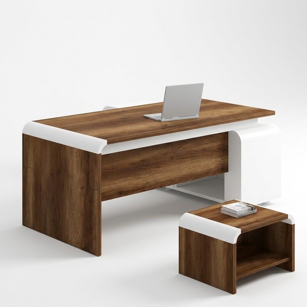 Brown Office Desk Study Furniture Corner Desks