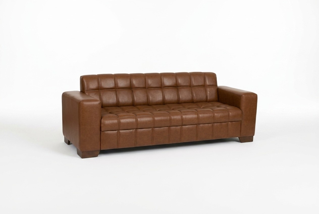 Brown three seater luxury sofa office furniture office arrangement