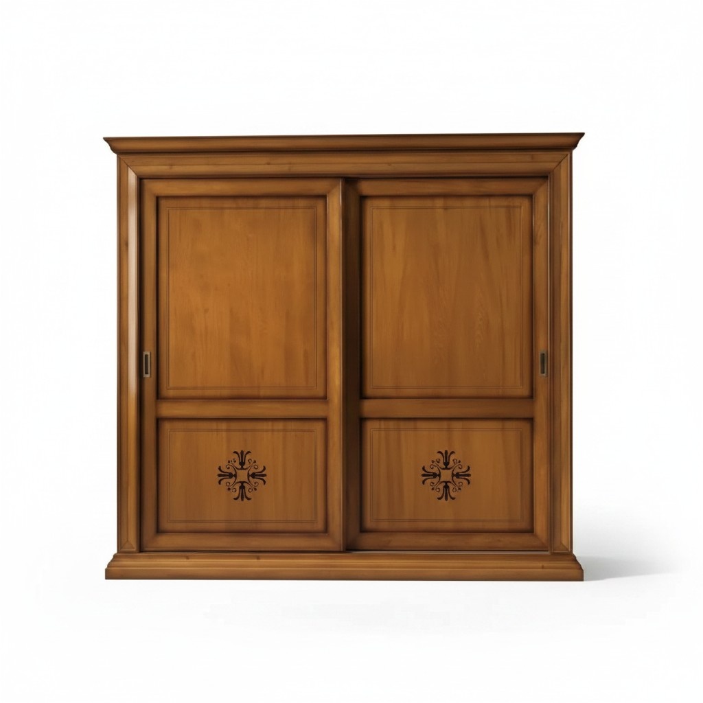 Brown Wardrobe Wood Closet Classic Designer Furniture New