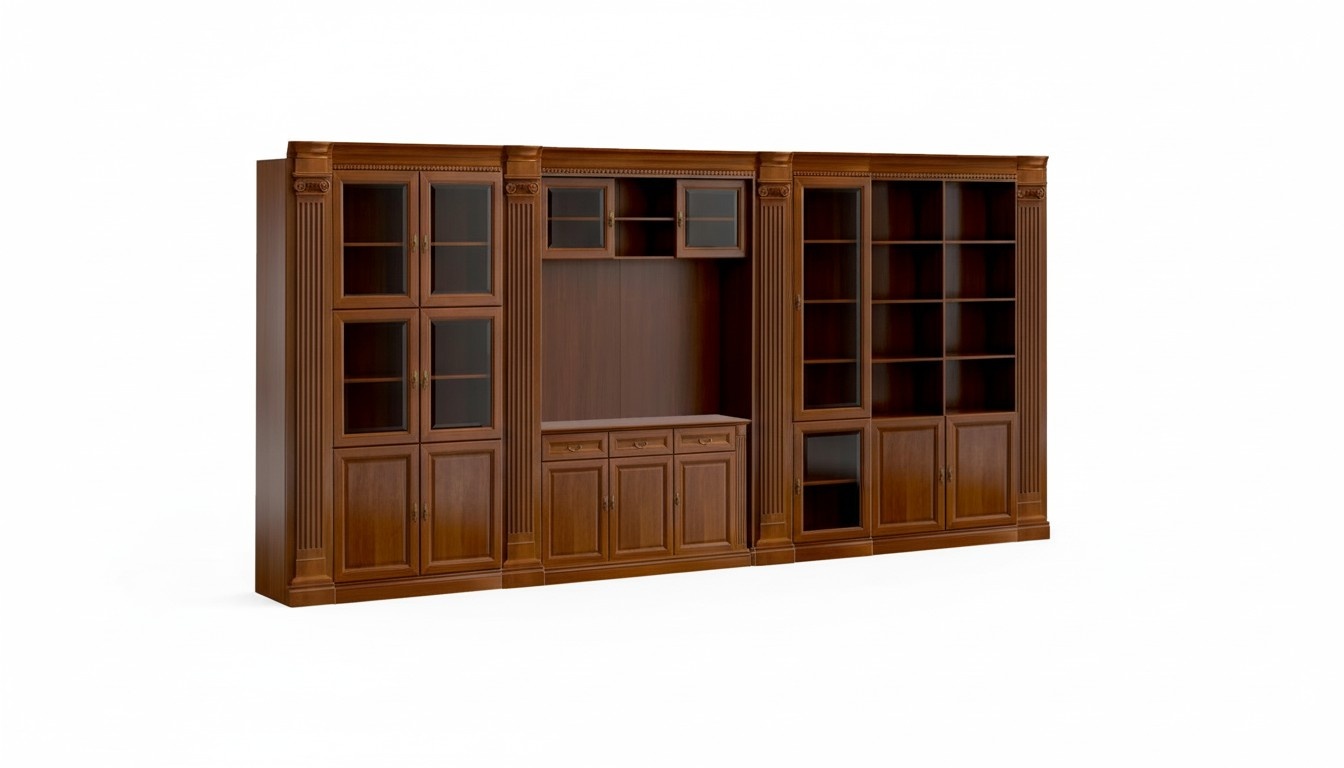 Brown wooden cabinet designer office cabinets robust wardrobe new
