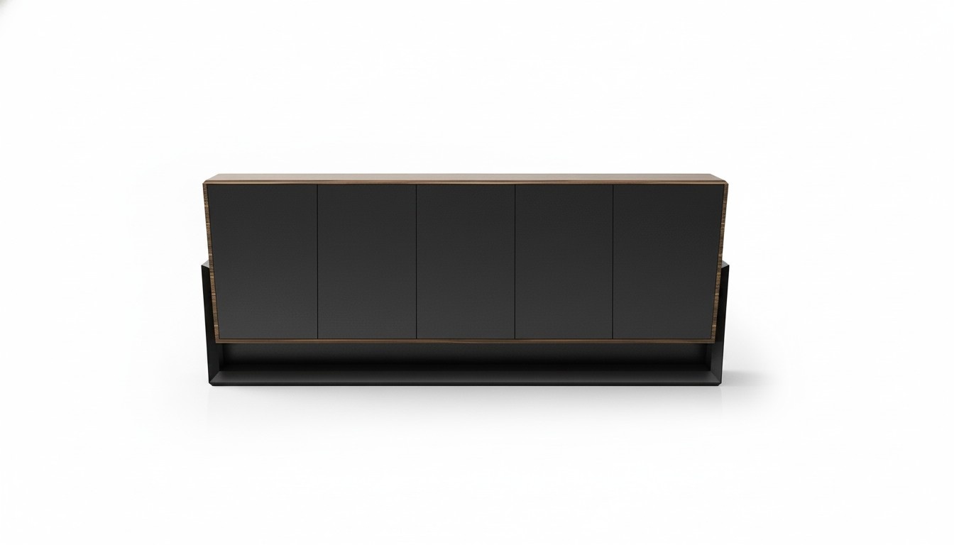 Brown wooden console modern elegant for hallway and living room