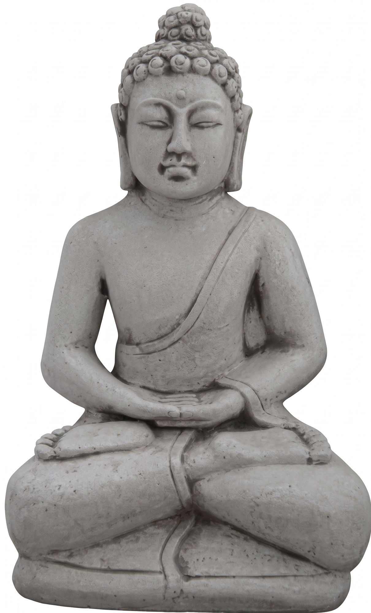 Buddha sculpture in stone look. Large sculpture for garden and living area 85cm