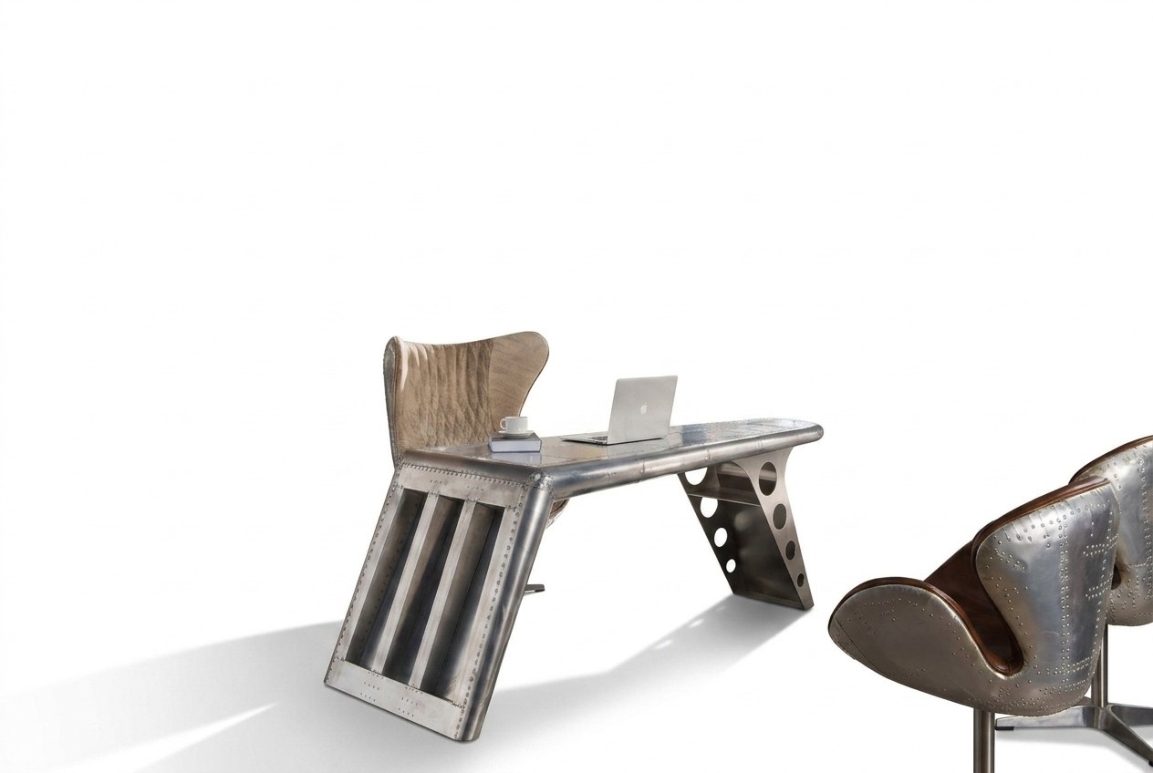 Office furnishings, study, office furniture, table, cupboard, armchair, 8-piece set
