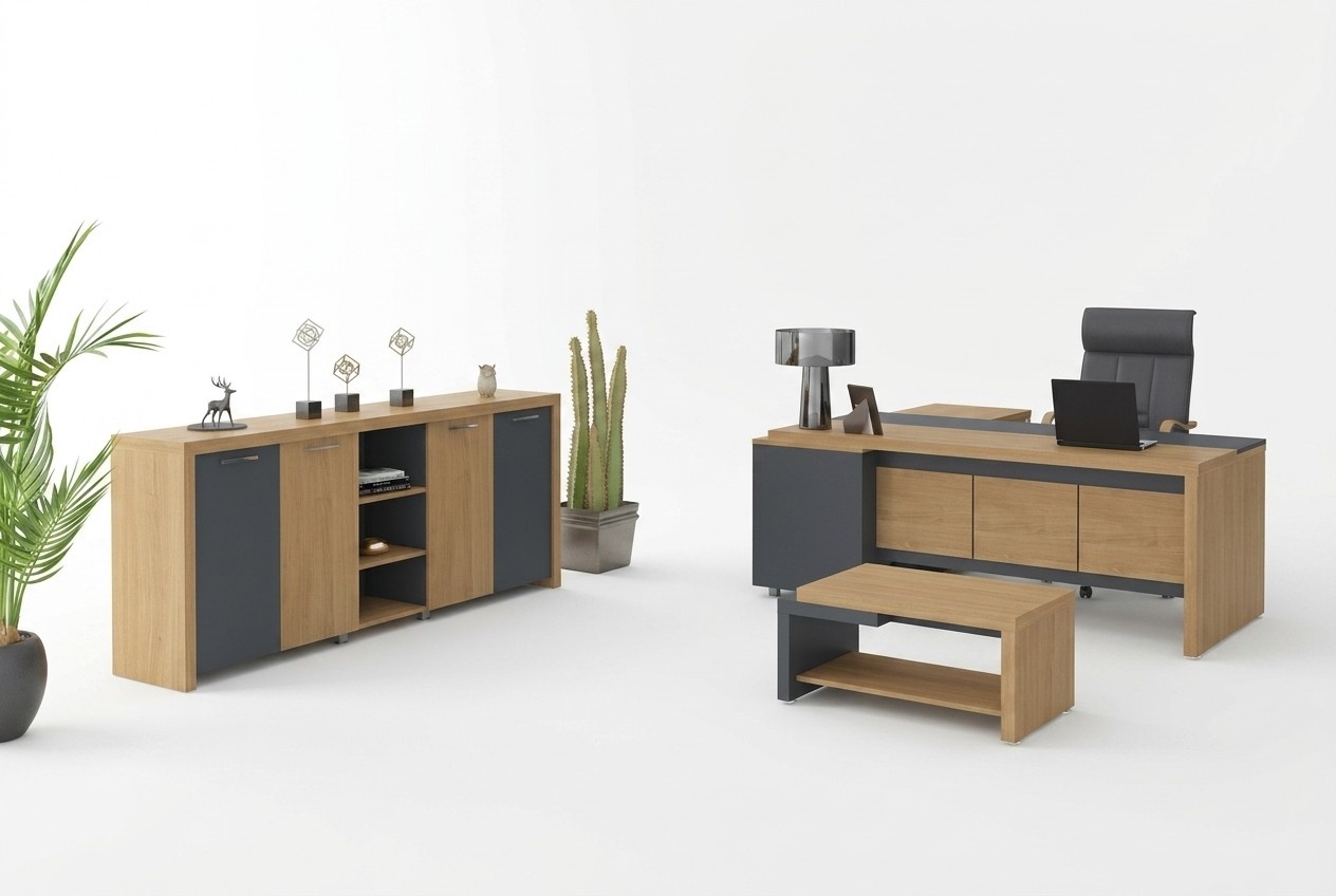 Office furniture desk dresser coffee table luxury furniture 3pcs