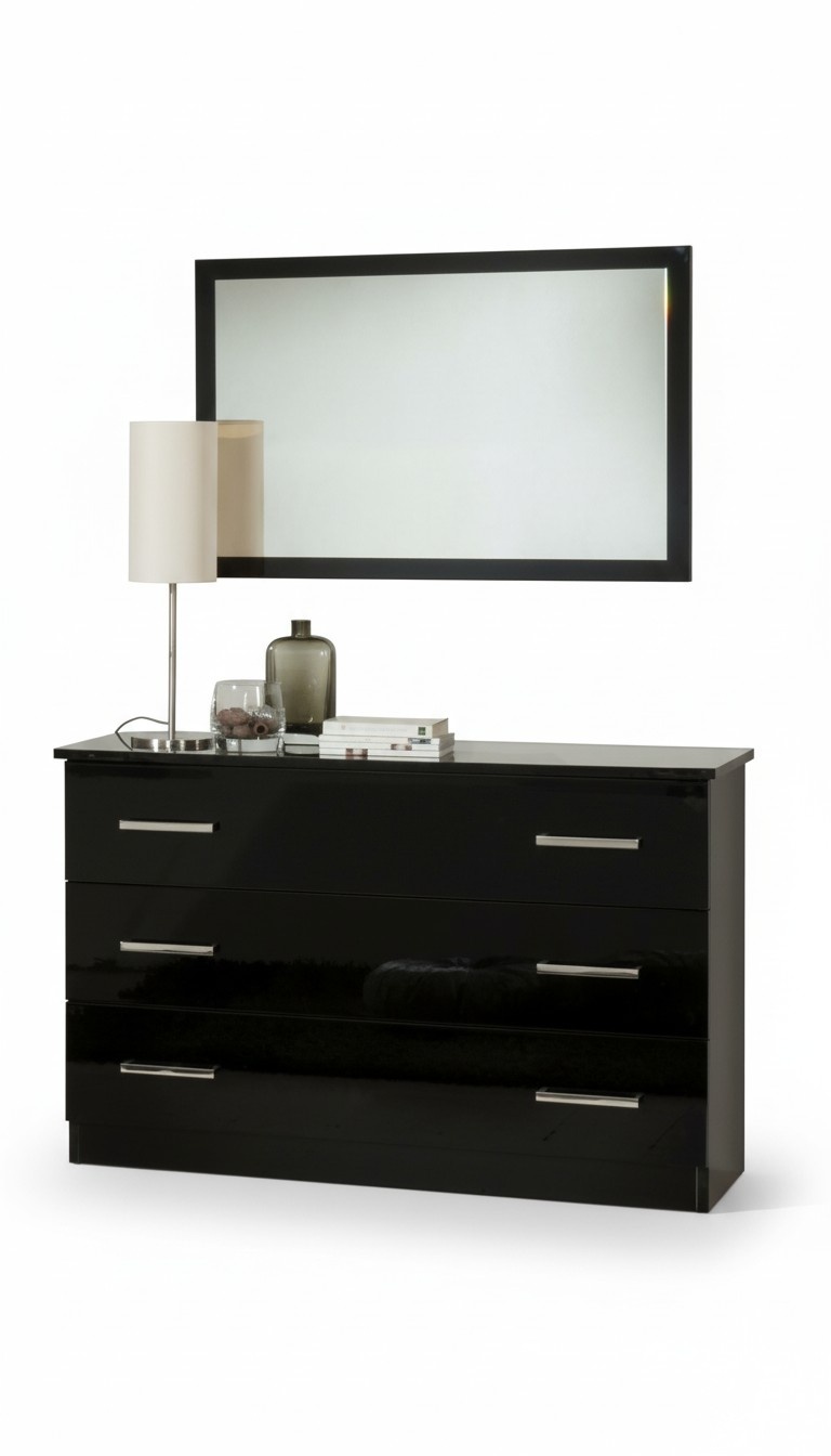 Buffet Sideboard Chest of Drawers Mirror Genuine Handcrafted Wood Shelf 2pcs Shelves Chests of Drawers