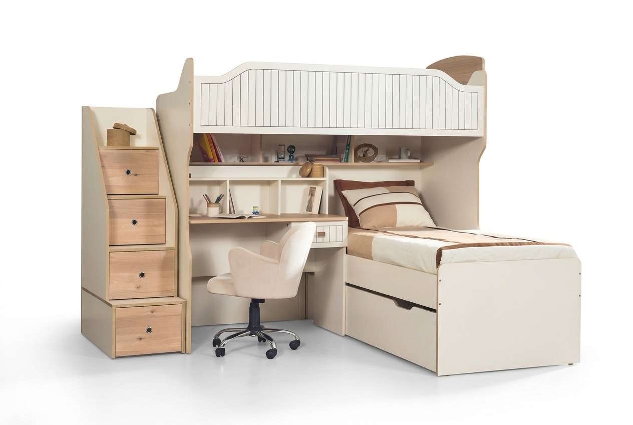 Bunk bed loft bed double bunk bed with desk Two beds