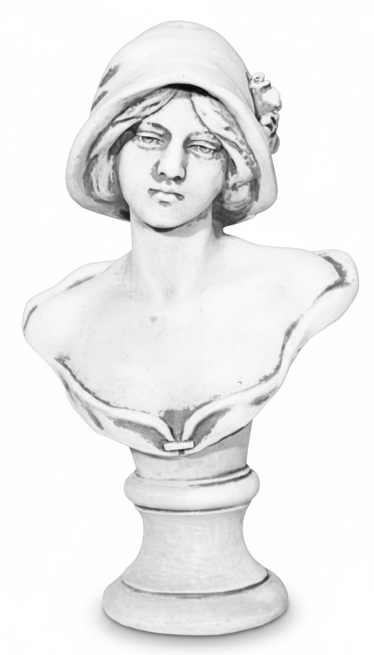 Bust woman antique style antiquity 40cm stone figure sculpture sculptures statues 457