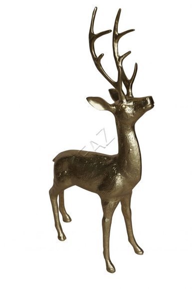 Golden gloss deer sculpture abstract decorative garden figure 86cm height