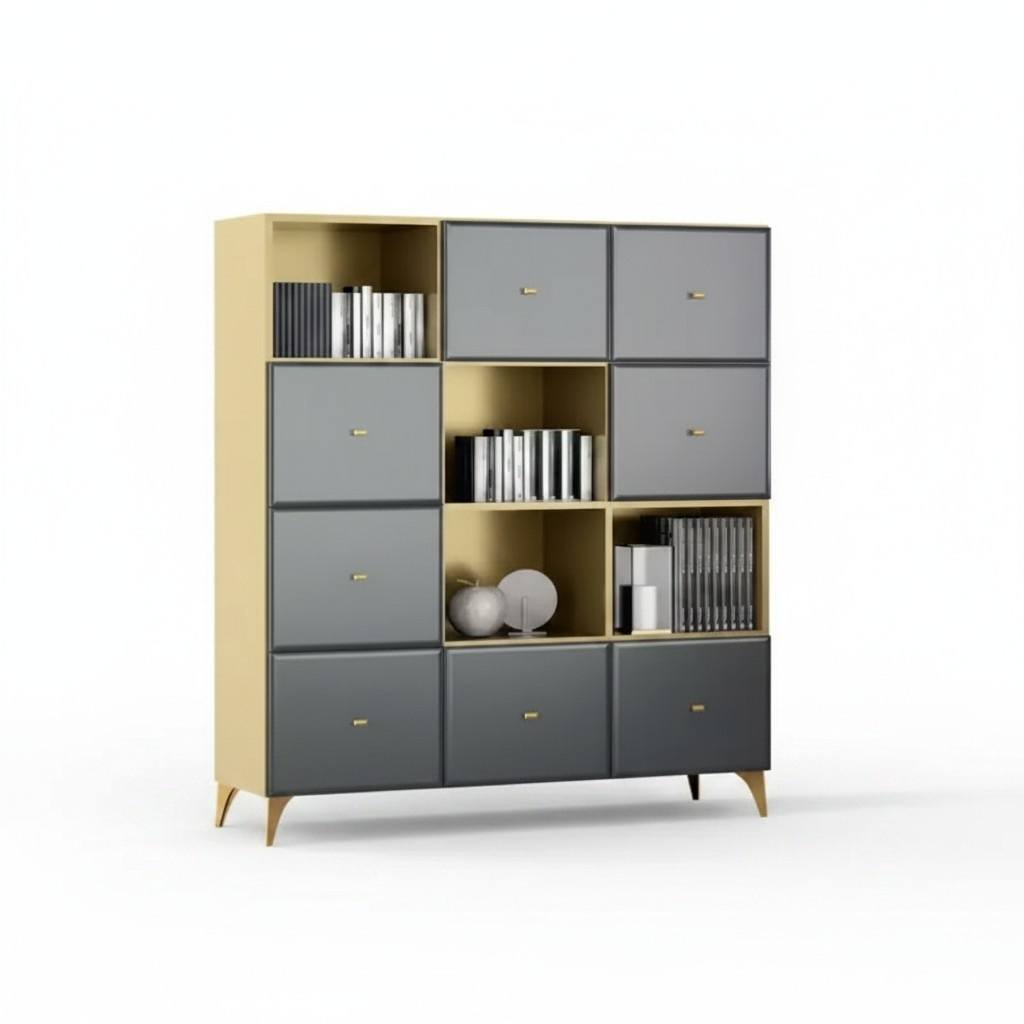 Cabinet bookcase standing shelf room divider compartments shelf filing cabinet shelf