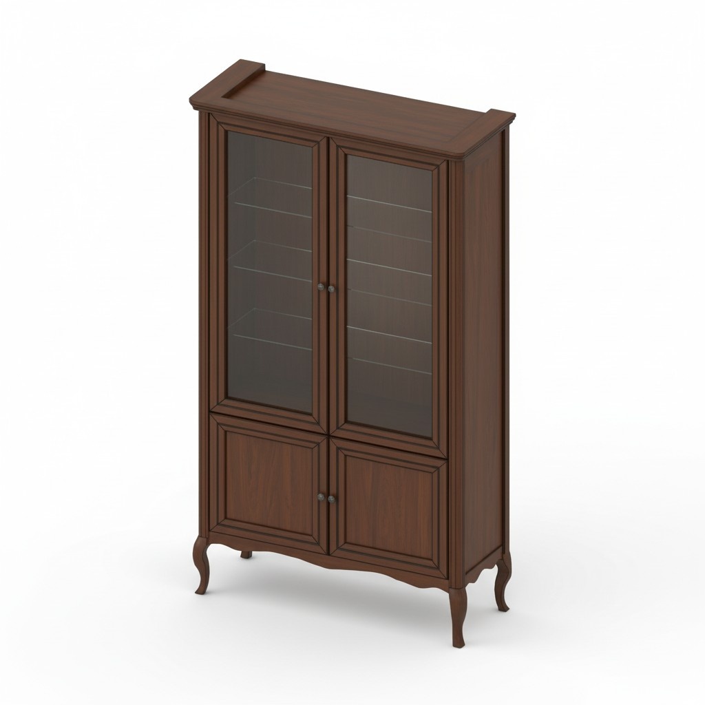 Cabinet Classic Showcase Display Cabinet Solid Wood Real Wood - Model PR-W2