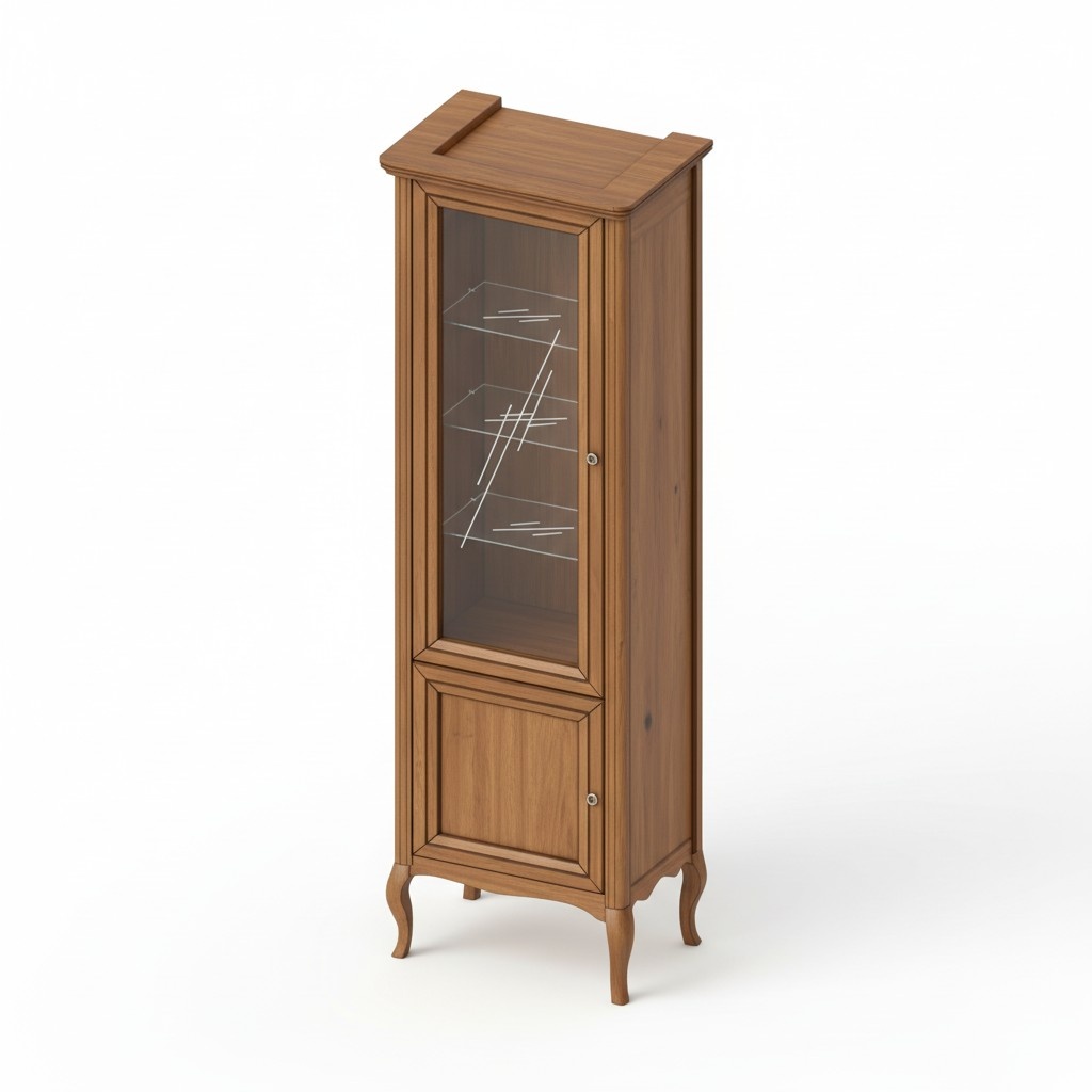 Cabinet Real Wood Solid Wood Classic Display Cabinet Display Cabinet Model PR-W 1-2