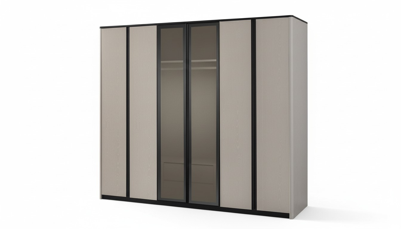 Cabinet Wardrobe Wardrobe Modern Wooden Cabinet Gray