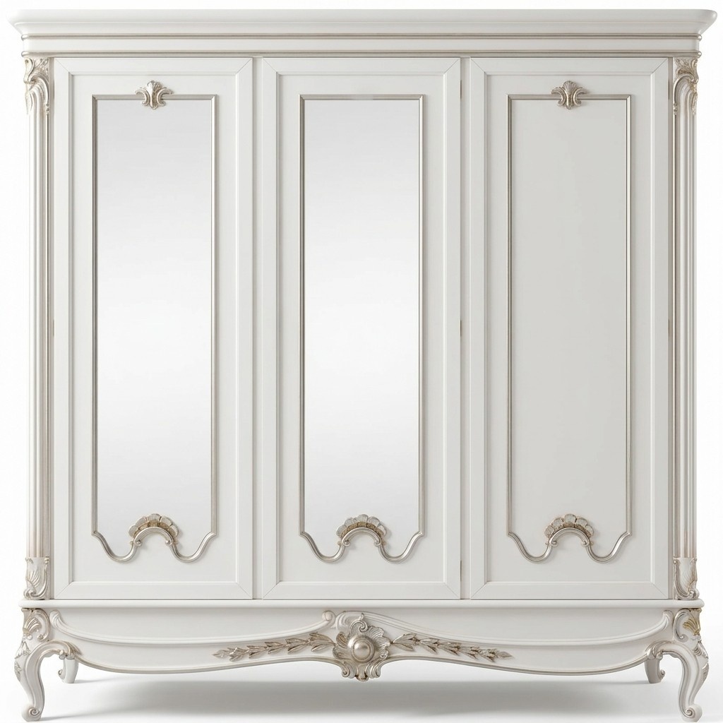 Closet Wardrobe Shelf Storage Wardrobe Modern Mirror Wood Design