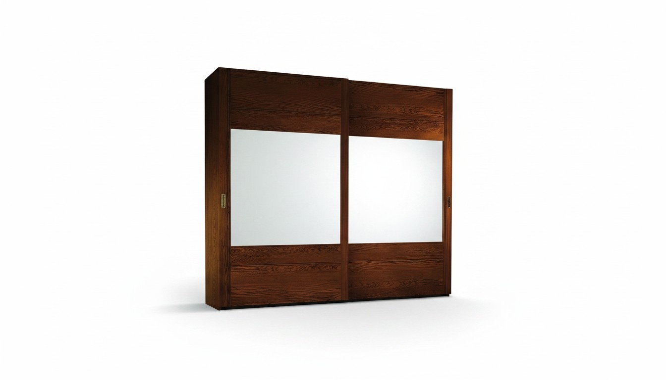 Wardrobe, closet, shelf, storage, coat rack, modern, mirror, wood, design.