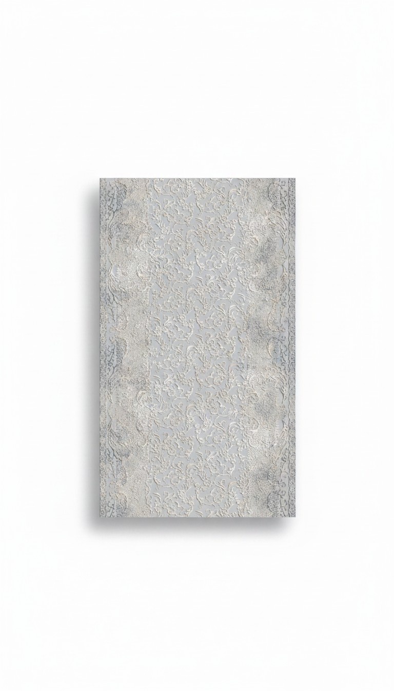 Gray-White Carpet Synthetic Fiber Short-Pile Living Room Designer Rugs