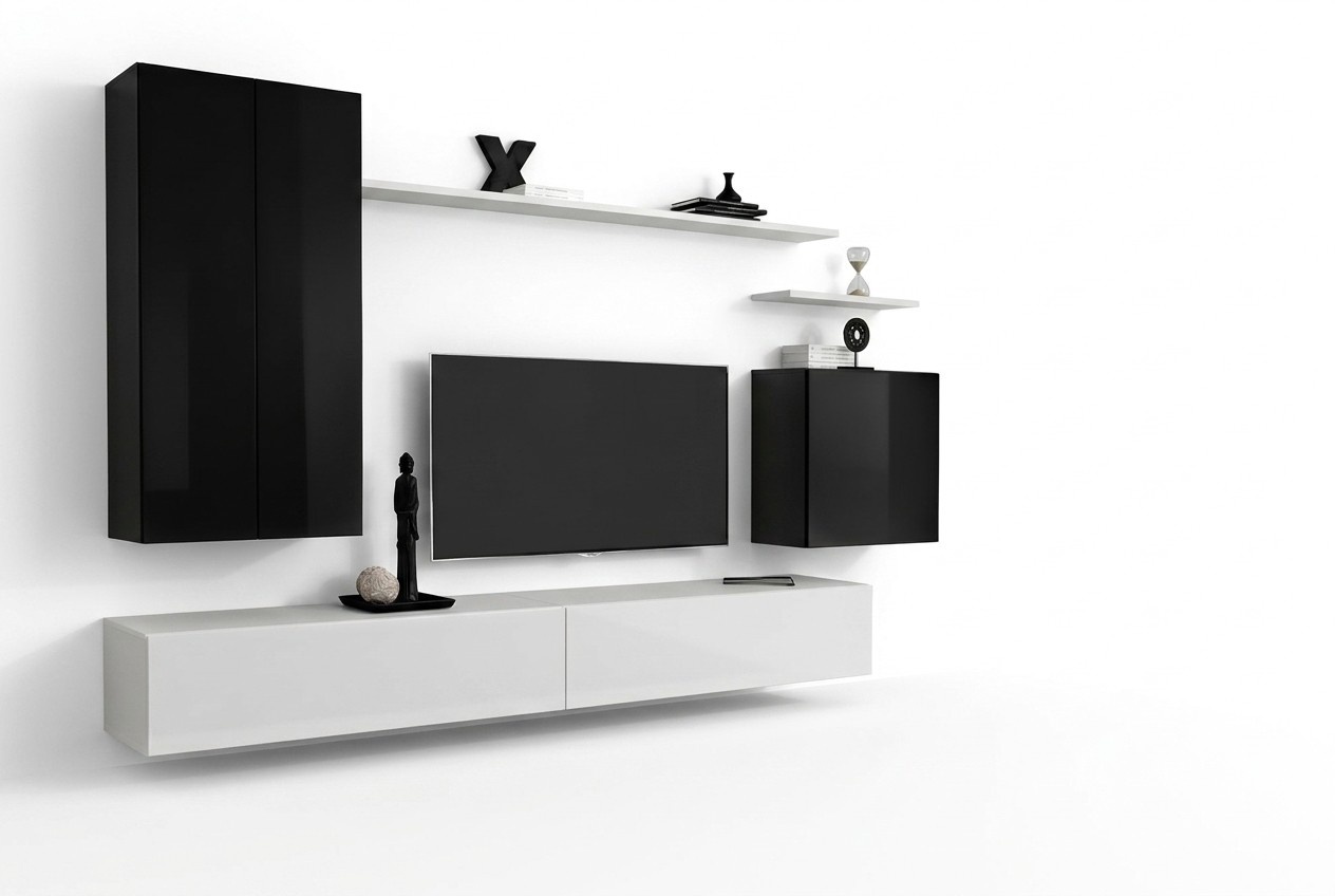 Living Room Furniture Design Living Room Wall Shelf Luxury White Wall Cabinet New