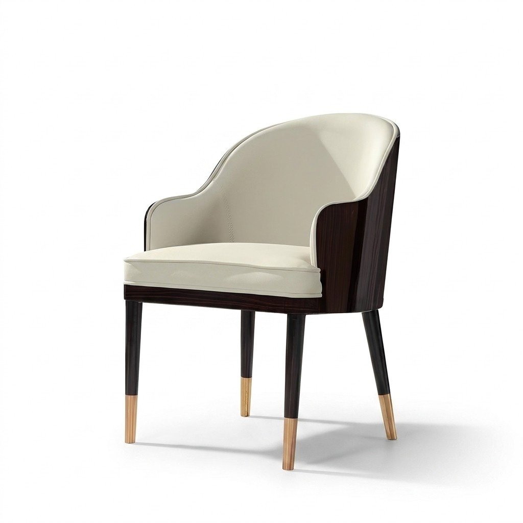 Chair 1x dining room upholstered chair TV lounge club leather textile seat armchair