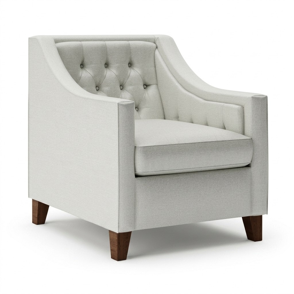 Chair 1x dining room upholstered chair TV lounge textile seat armchair Chesterfield