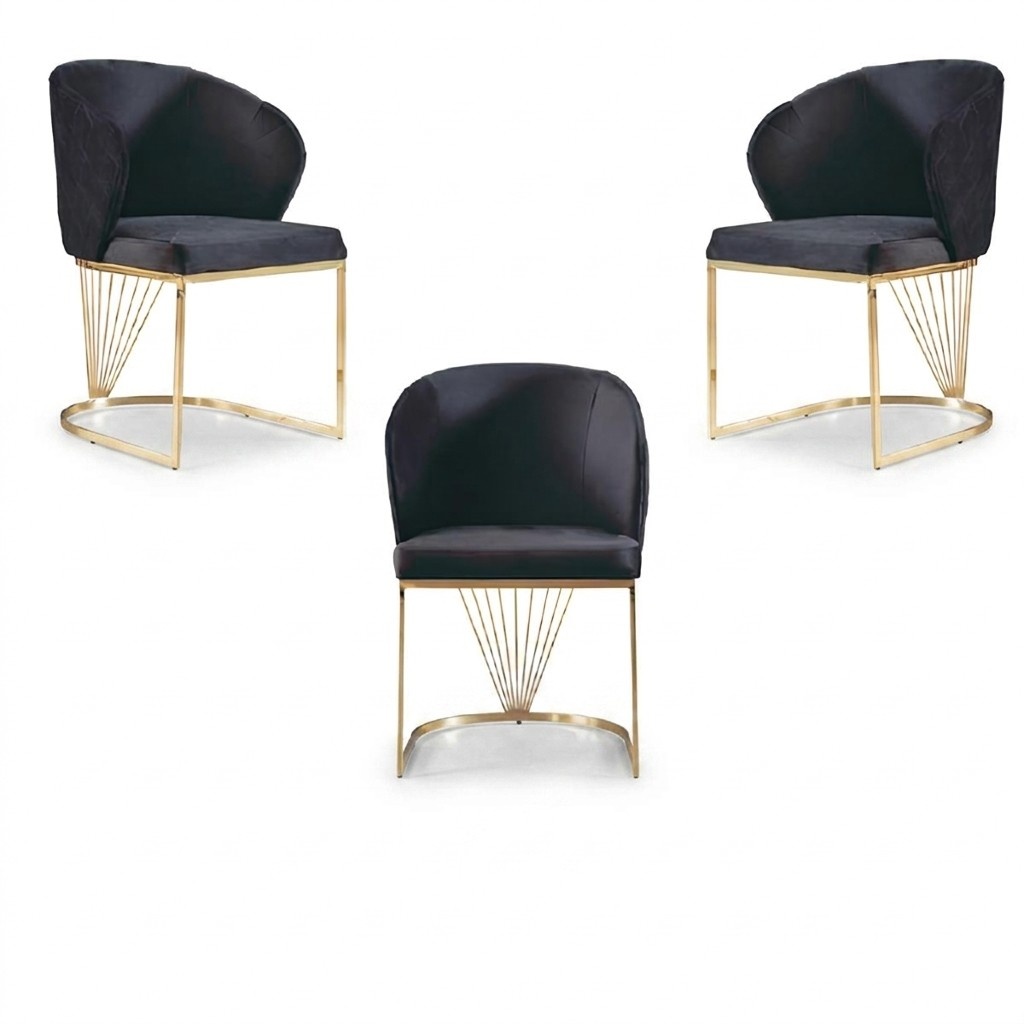 Chair 2x Chairs Group Set Living Dining Room Set Modern Style Textile