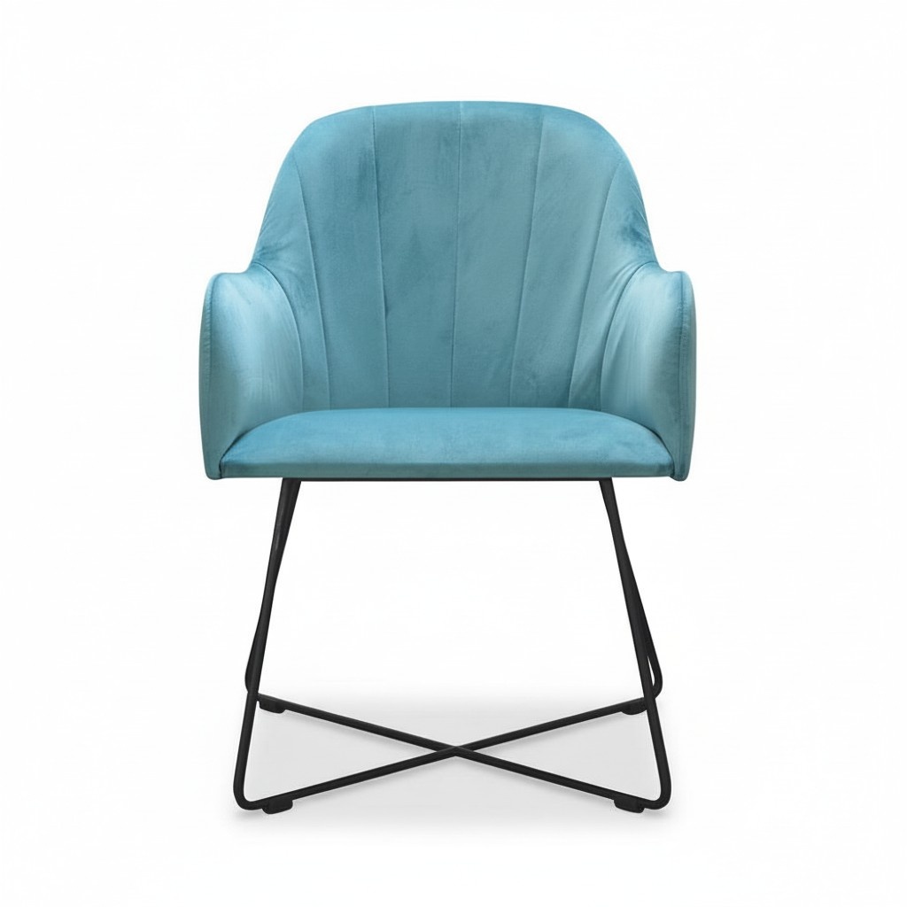 Chair 6x Dining Room TV Club Textile Seat Armchair Set New Lounge Upholstered Chair