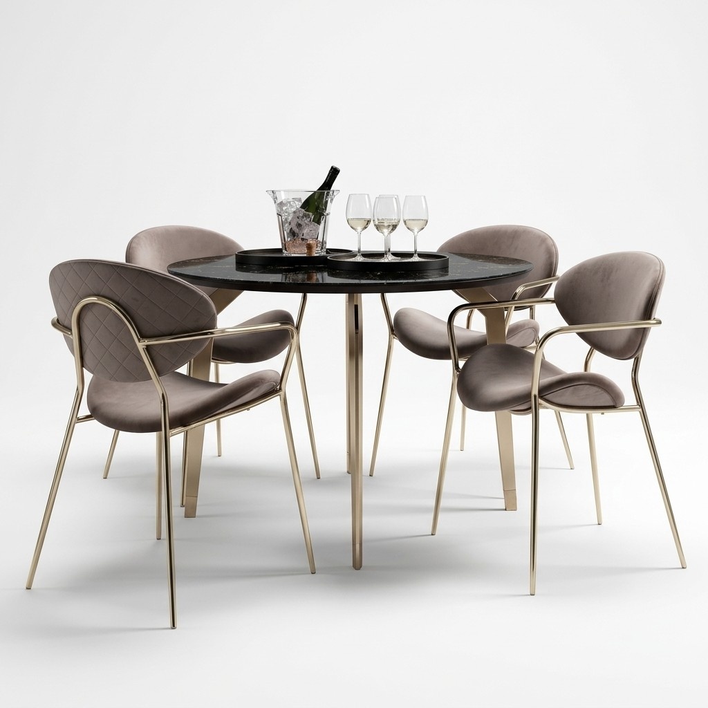 Chair Beige Design Living Room Dining Room Wood Chairs Upholstery Armchair Furniture New