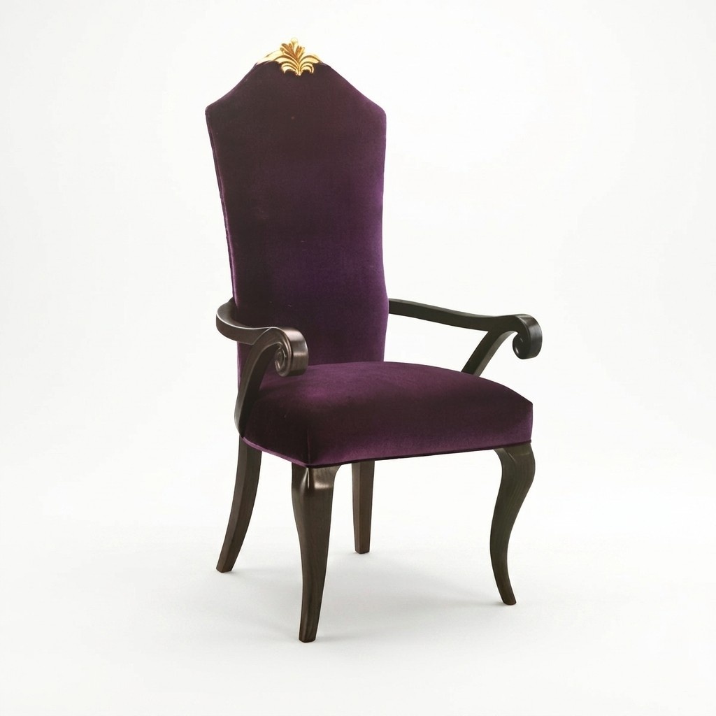 Chair chairs throne armchair set dining room designer wood antique style baroque rococo