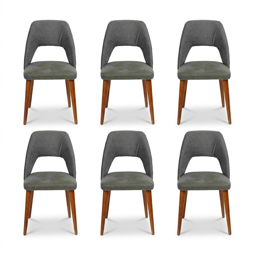 Chair Designer 6x Chairs Wooden Chair Dining Chair Luxury Wood New Furniture New