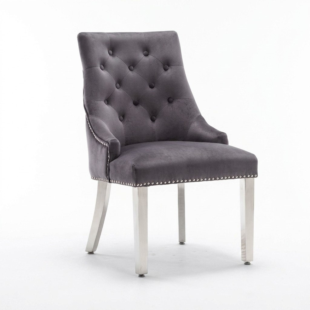 Chair dining room design textile chairs furniture luxury wooden armchair Chesterfield