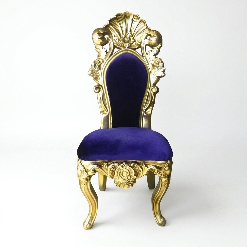 Chair throne armchair dining room designer wooden antique style baroque rococo chairs