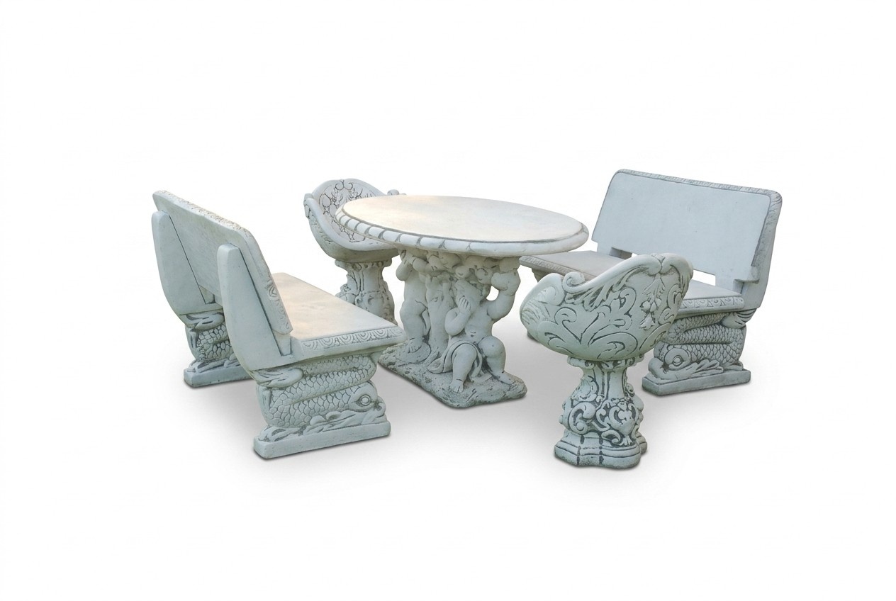 Chairs Chair Armchairs Garden Furniture Throne Stone Figure Statue Antique Style Figurines 351