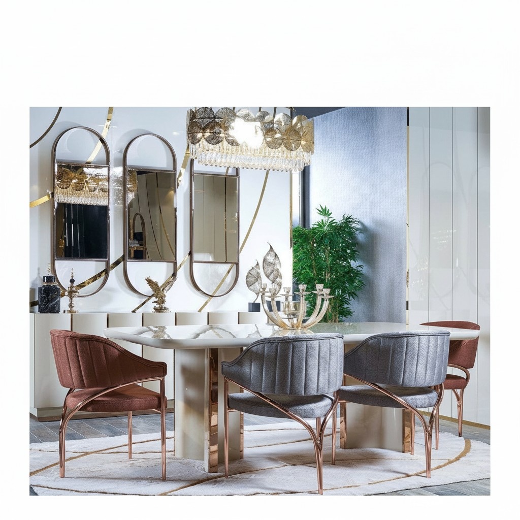 Chairs Chair Upholstery Modern Set Design Lamp Wood Textile Metal