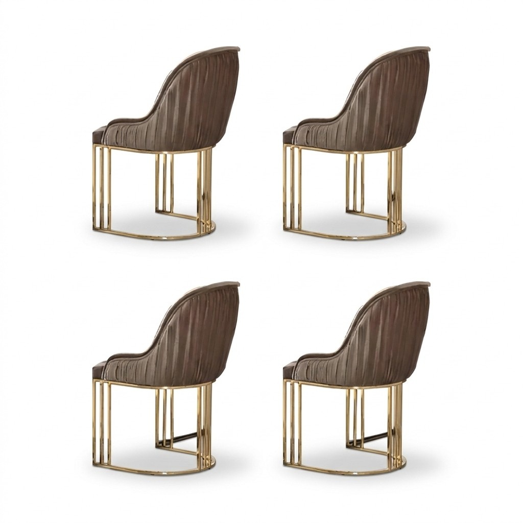 Chairs Dining room chairs set Dining group Dining suite chair 4 pieces gray fabric