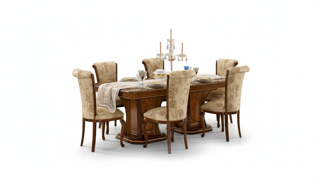 Chairs kitchen 6x chair set textile upholstery seat wood dining room set dining room