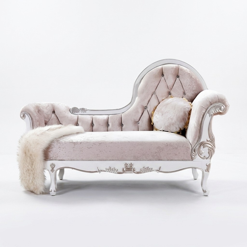 Chaise Longue Chesterfield Récamière Antique Style Noble Chaise Longue Sofa New