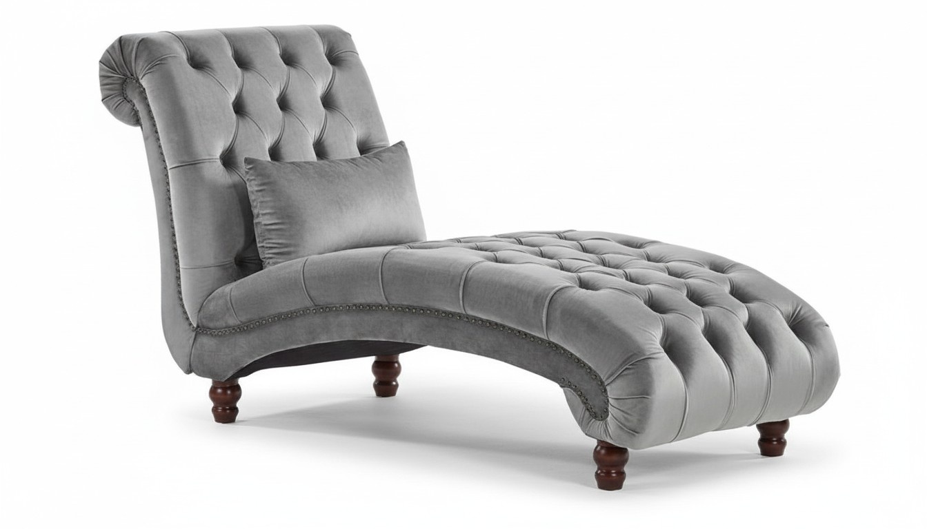 Chaise Longue Creative Furniture New Textile Living Room Modern Design Sofa Fabric Grey