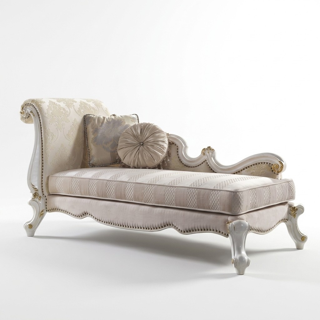 Chaise Longue Chaise longues Fabric Sofa Chaise Club Relax Textile Lounger New