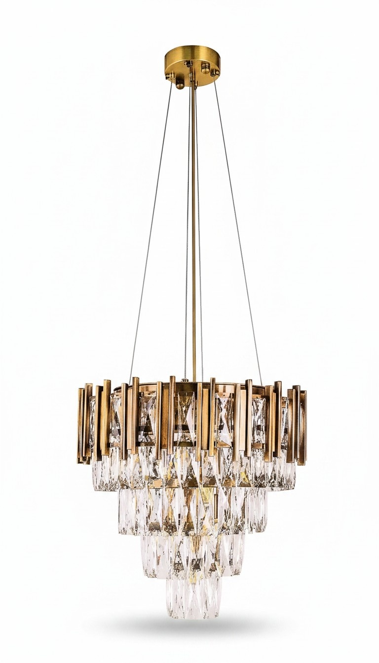 Chandelier Ceiling Light Luxury Gold Ceiling Lamp Crystal