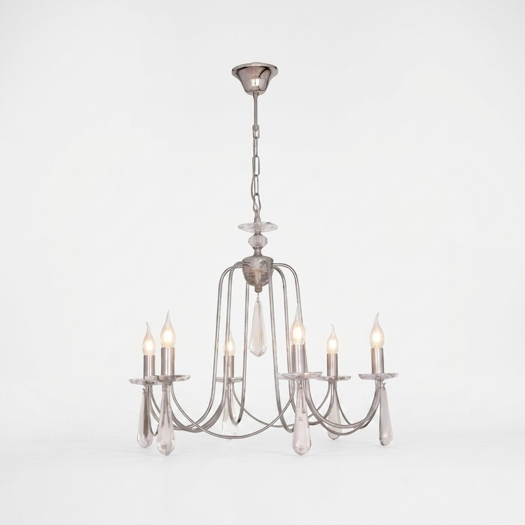Chandelier shiny interior For the living room Crystal