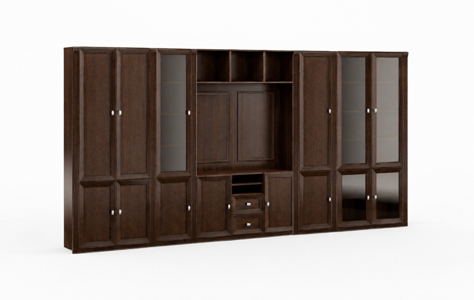 Noble brown office cabinet work cabinets luxurious wooden shelves furniture
