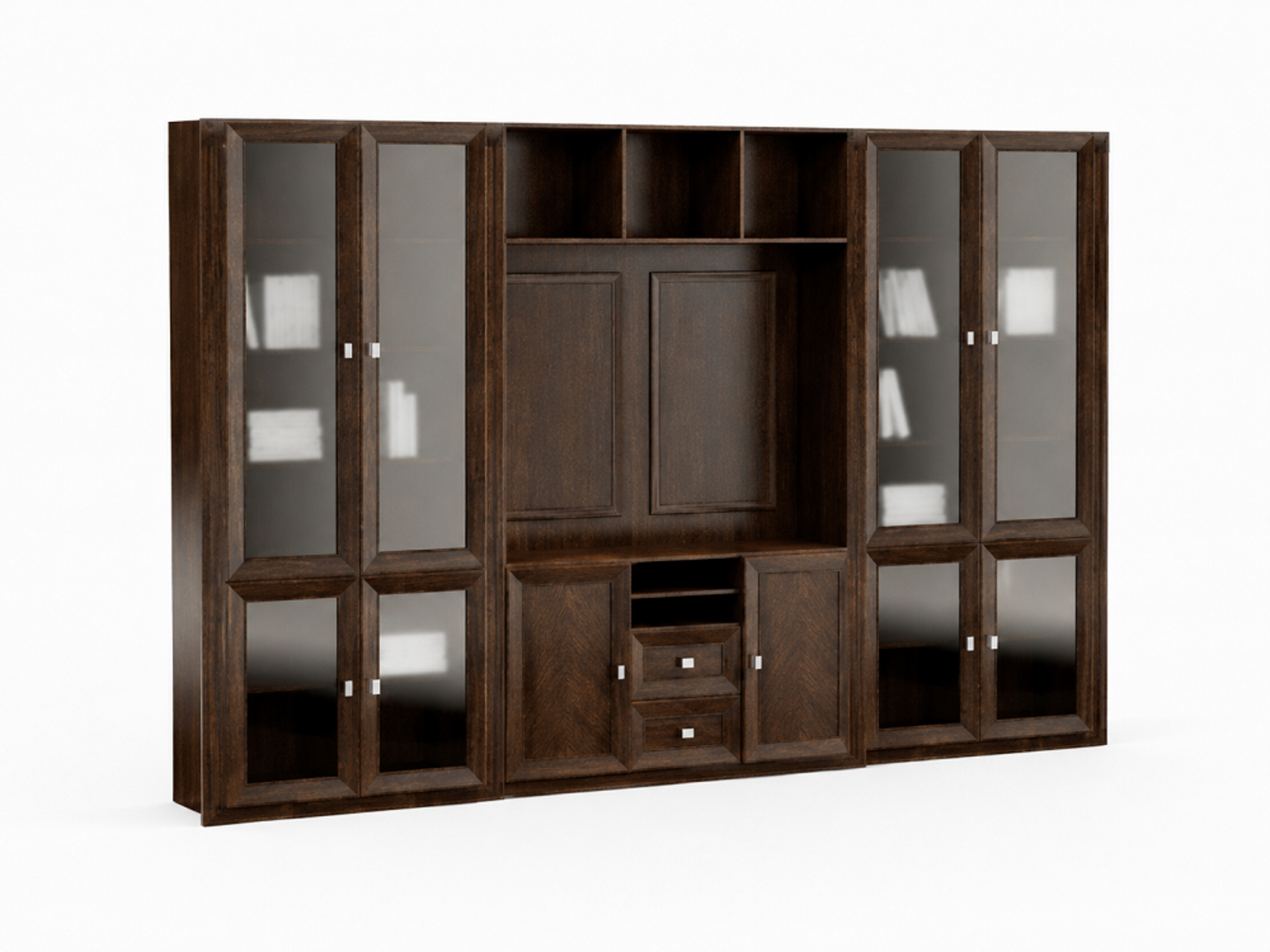 Designer brown office cabinet luxurious mirror cabinets modern furniture