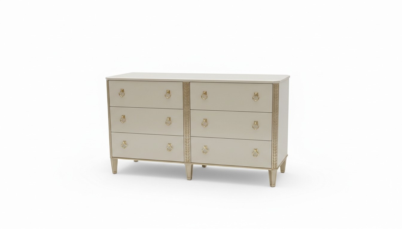 Dresser 160 cm chest of drawers bedroom furniture wood legs multifunctional Modern