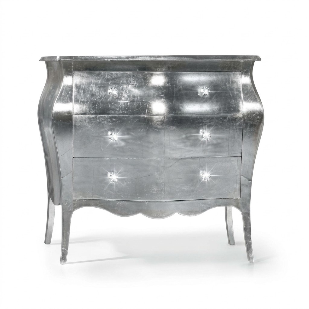 Chest of drawers Wardrobes Dressers Wood Luxury Bedroom Silver Design