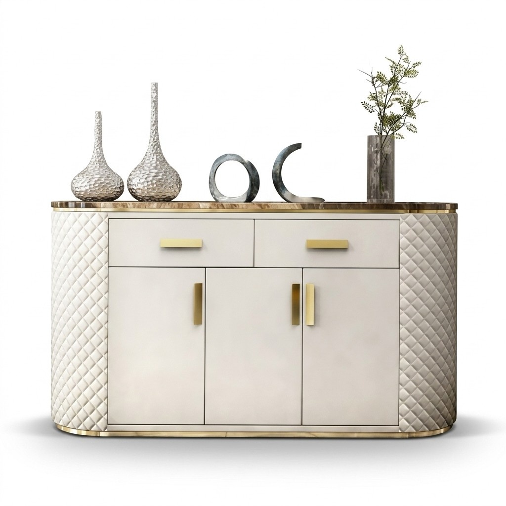 Chest of drawers design wood cabinet luxury sideboard lowboard sideboard white new