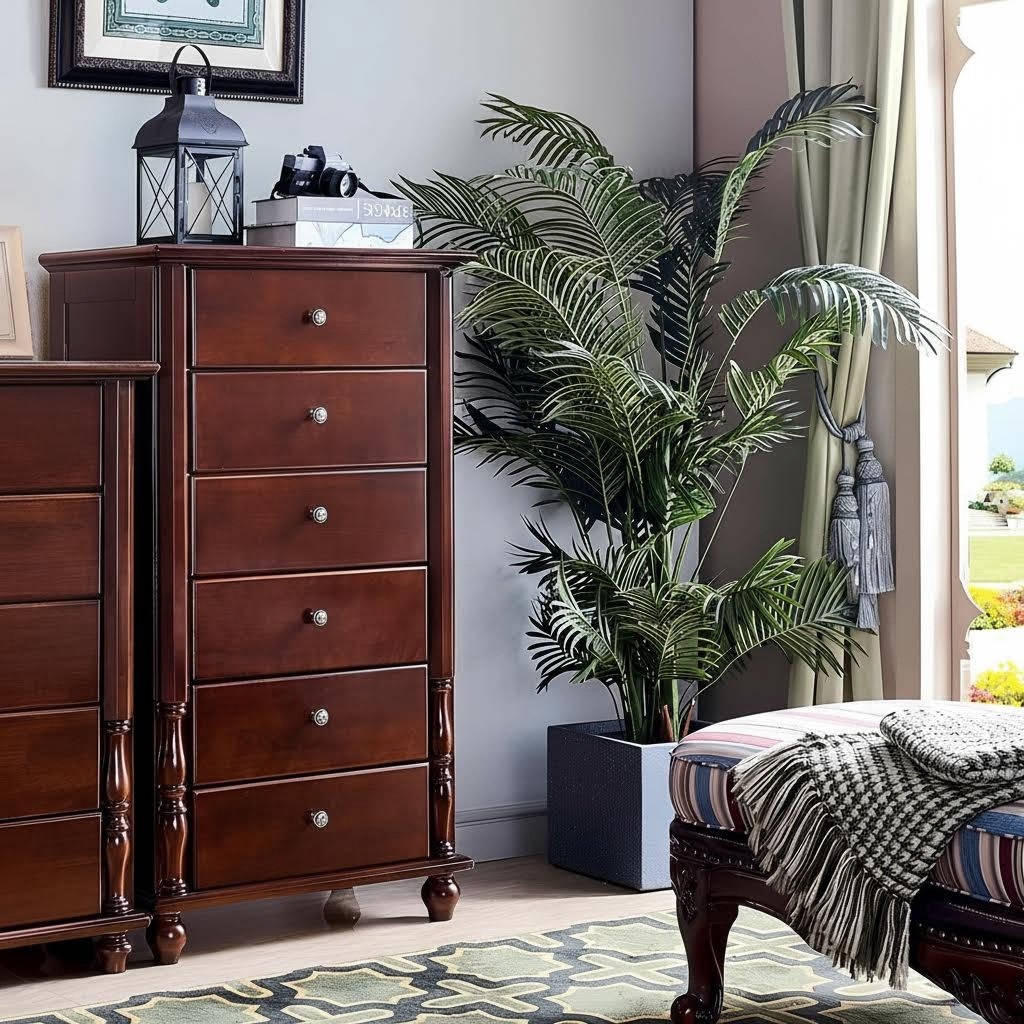 Dresser Living Room Chest of Drawers Solid Wood Sideboard Cabinet